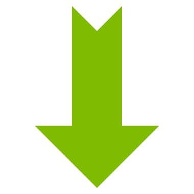 Düz vektör simgesi aşağı ok