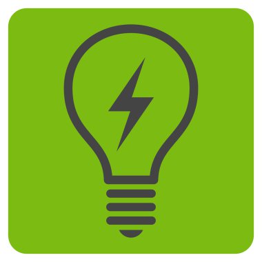 Elektrik Ampul düz vektör simgesi