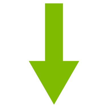 Düz vektör simgesi aşağı ok