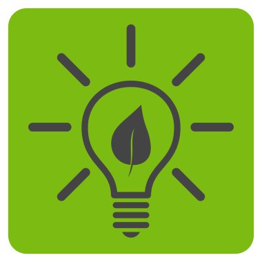 Eko ampul düz vektör piktogram