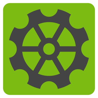 dişli düz vektör simgesi