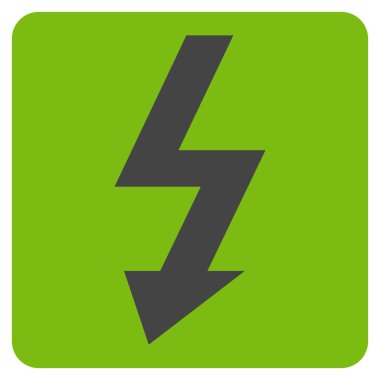 Yüksek Gerilim Düz Vektör Simgesi