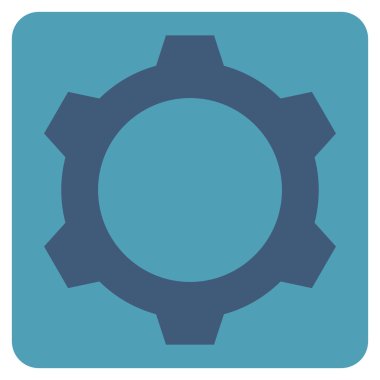 dişli düz vektör simgesi