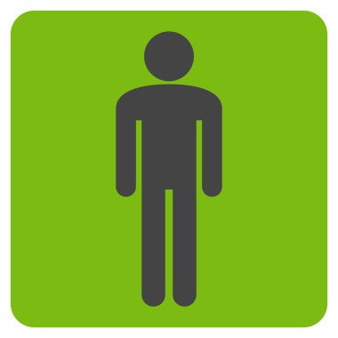 Adam düz vektör simgesi