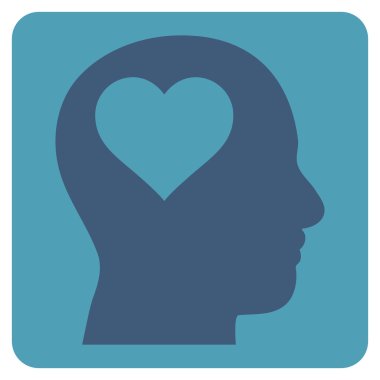 Lover Head Flat Vektör Sembolü