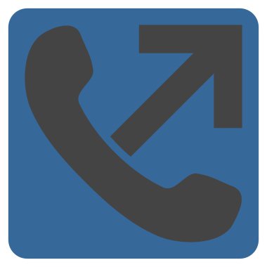 Giden arama düz vektör simgesi