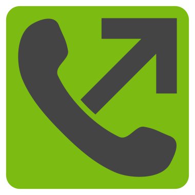 Giden Çağrı Düz Vektör Sembolü