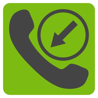 Gelen çağrı düz vektör piktogram