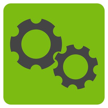 Dişliler Düz Vektör Piktogram