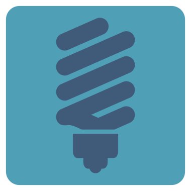 Floresan ampul düz vektör piktogram