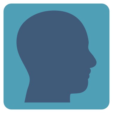 Kafa düz vektör piktogram profil