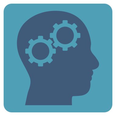 Beyin Dişlileri Düz Vektör Simgesi