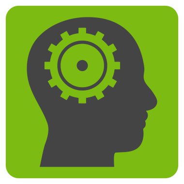 Akıl düz vektör piktogram