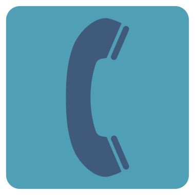 Telefon alıcı düz vektör simgesi