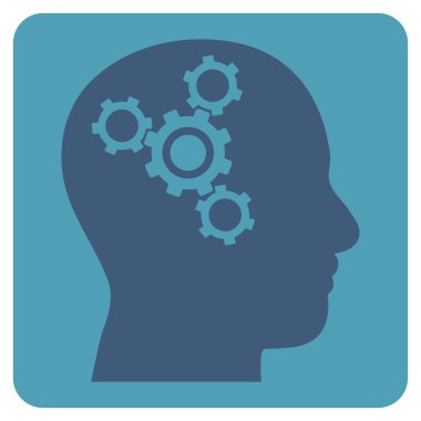 Beyin Mekaniği Düz Vektör Simgesi