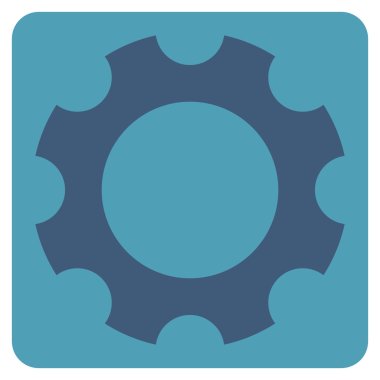 dişli düz vektör simgesi