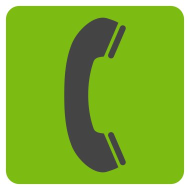 Telefon alıcı düz vektör simgesi