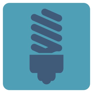 Floresan Ampul Düz Vektör Sembolü