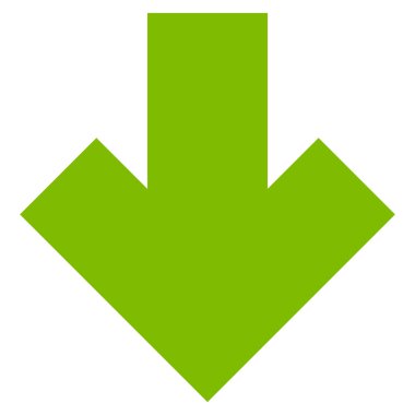 Düz vektör simgesi aşağı ok