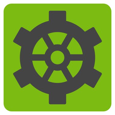 dişli düz vektör simgesi