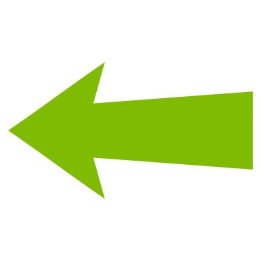 Ok sol düz vektör simgesi