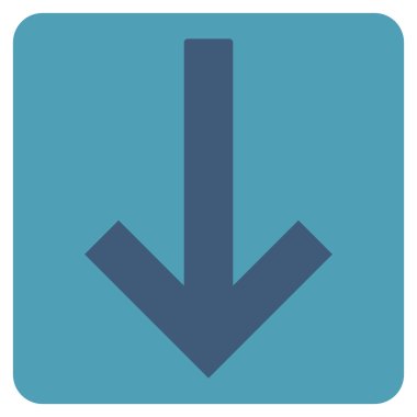 Aşağı Ok Düz Vektör Sembolü