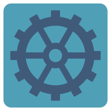 dişli düz vektör simgesi