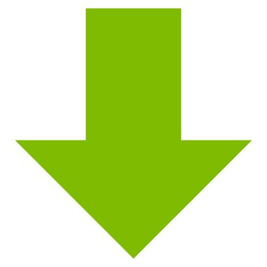 Düz vektör simgesi aşağı ok