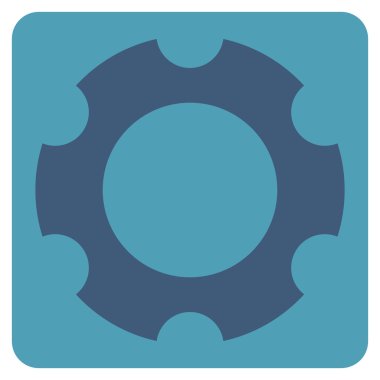 dişli düz vektör simgesi