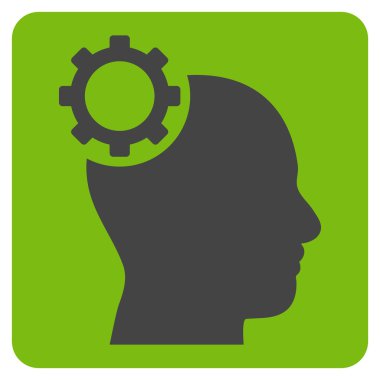 Intellect Gear Flat Vector Symbol