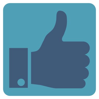 Başparmak yukarı düz vektör simgesi