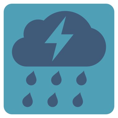 Fırtına düz vektör simgesi