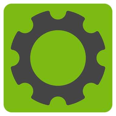 dişli düz vektör simgesi