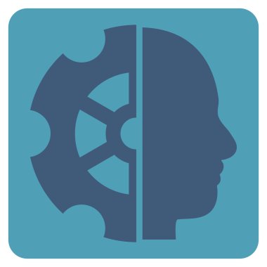 Akıl Düz Vektör Simgesi