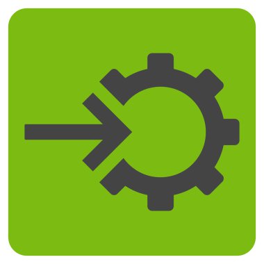 COG Tümleştirme düz vektör simgesi