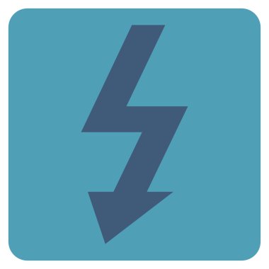 Yüksek Gerilim Düz Vektör Simgesi