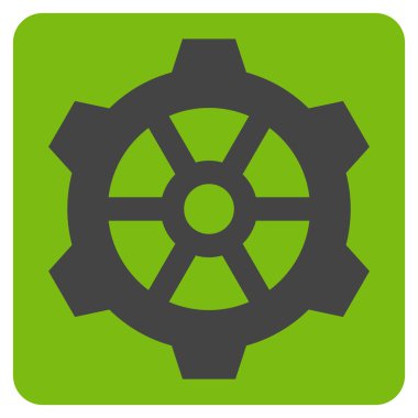 dişli düz vektör simgesi