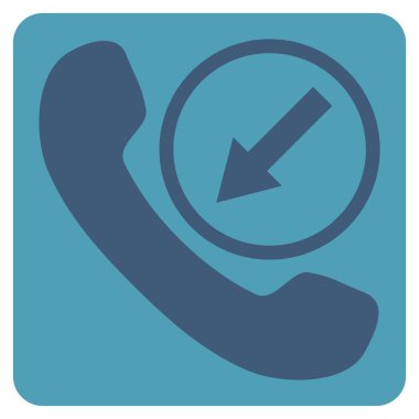 Gelen çağrı düz vektör piktogram