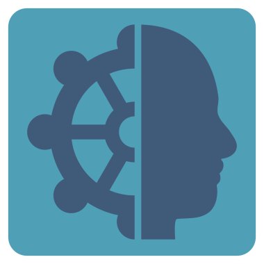 Akıl düz vektör piktogram