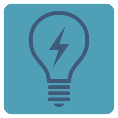 Elektrik Ampul düz vektör simgesi