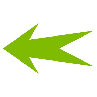 Ok sol düz vektör simgesi