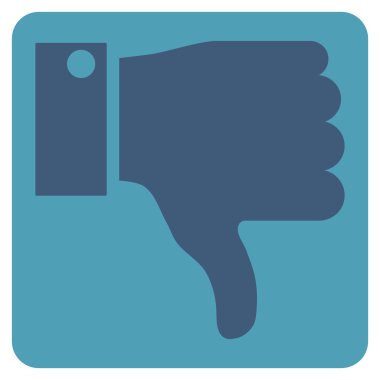 Başparmak Aşağı Düz Vektör Sembolü