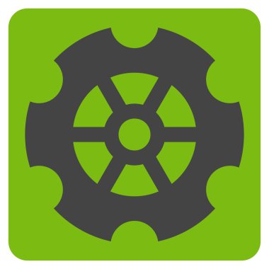 dişli düz vektör simgesi