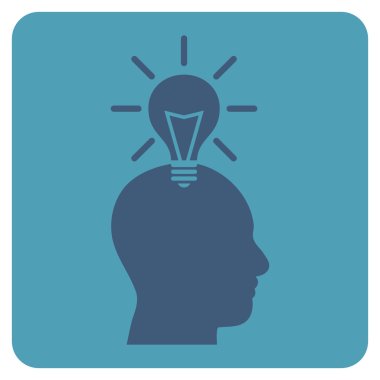 Genius Ampul Düz Vektör Simgesi