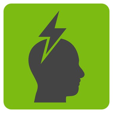 Baş ağrısı düz vektör simgesi