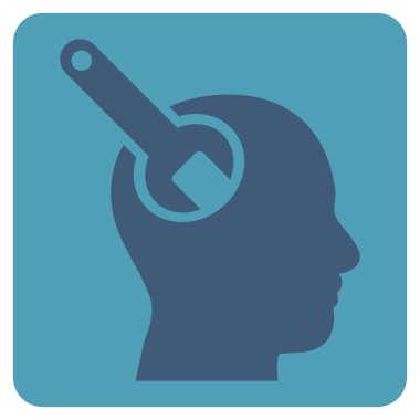 Beyin Aracı Düz Vektör Simgesi