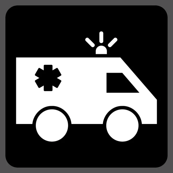 Icono de vector plano de coche de emergencia — Vector de stock