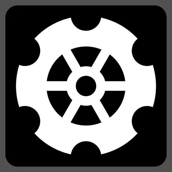 Gear Flat vektor symbol — Stock vektor