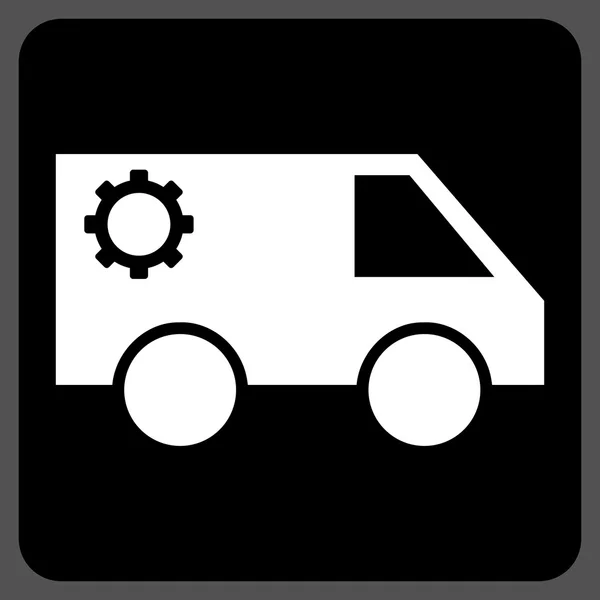 Service auto plat vector symbool — Stockvector