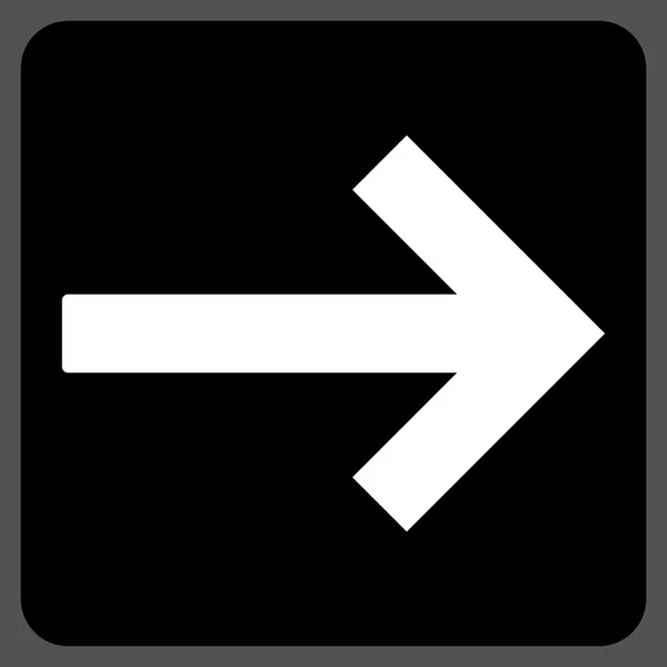 Flecha derecha Símbolo vectorial plano — Vector de stock